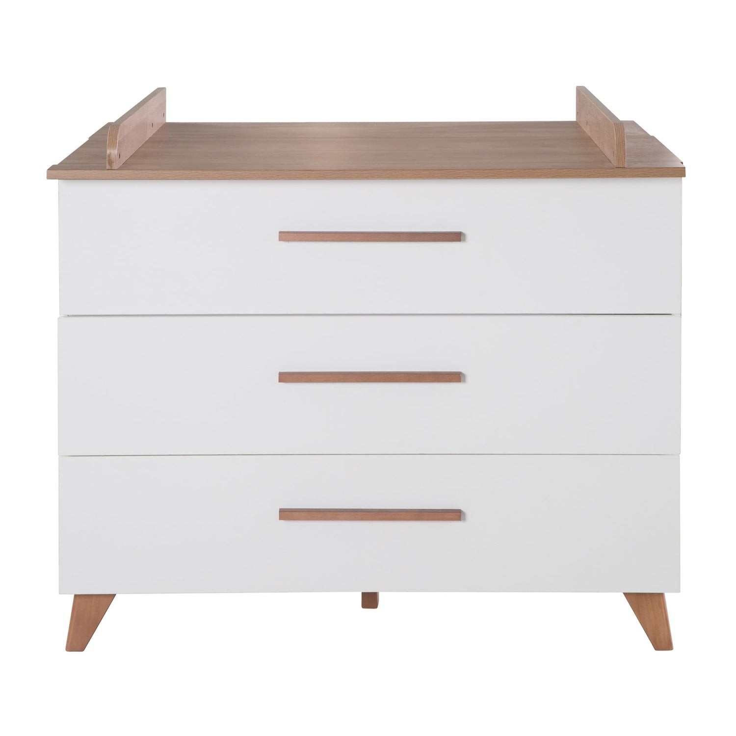 roba Wickelkommode Ole - Wickeltisch 3 Schubladen Baby Wickeln Holz - Weiß