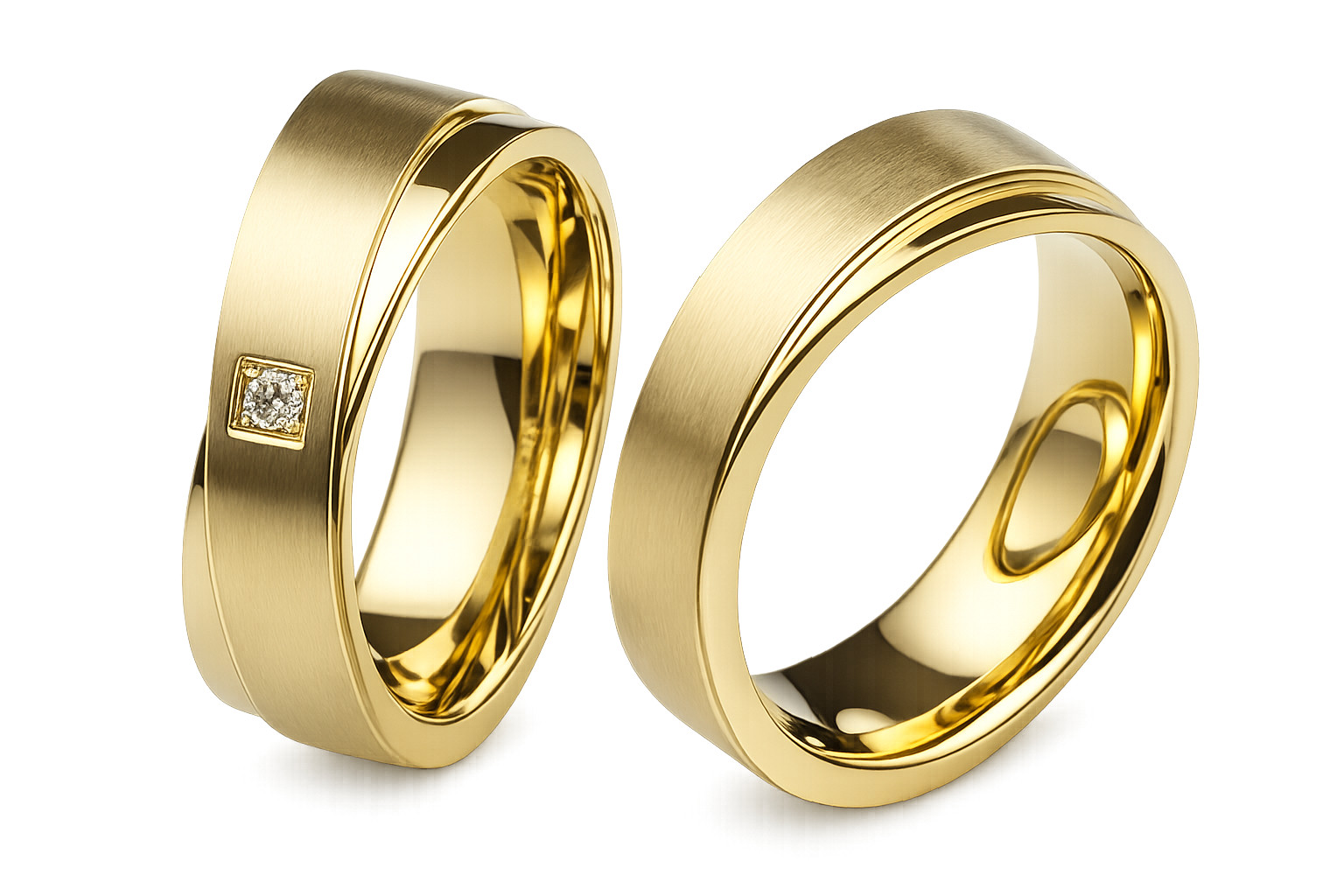 Ring Eheringe Partnerringe Trauringe Verlobungsringe Edelstahl  Gold PVD Gravur