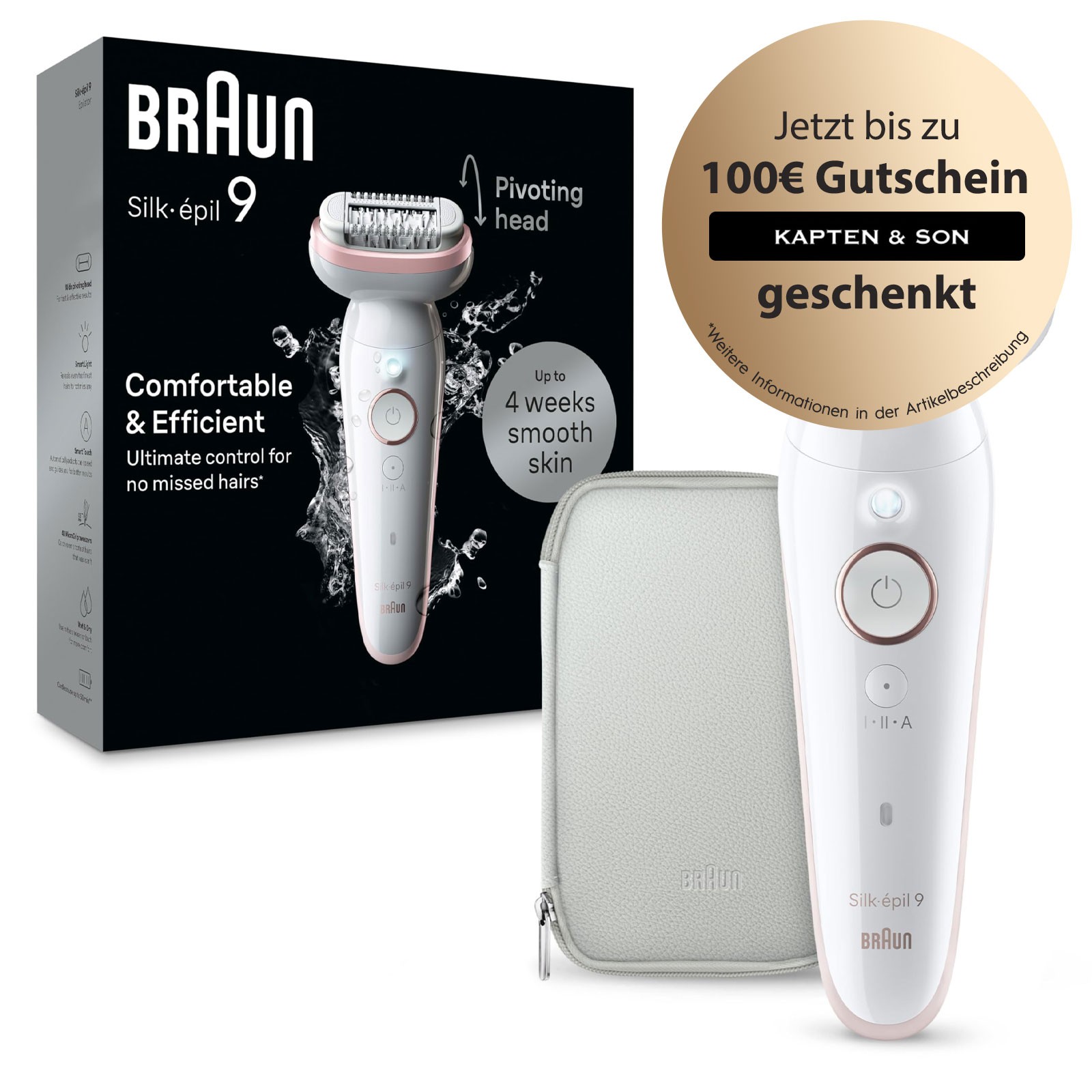 Braun Silk-épil  9 9-000 Epilierer Haarentferner Rasierer Wet&Dry