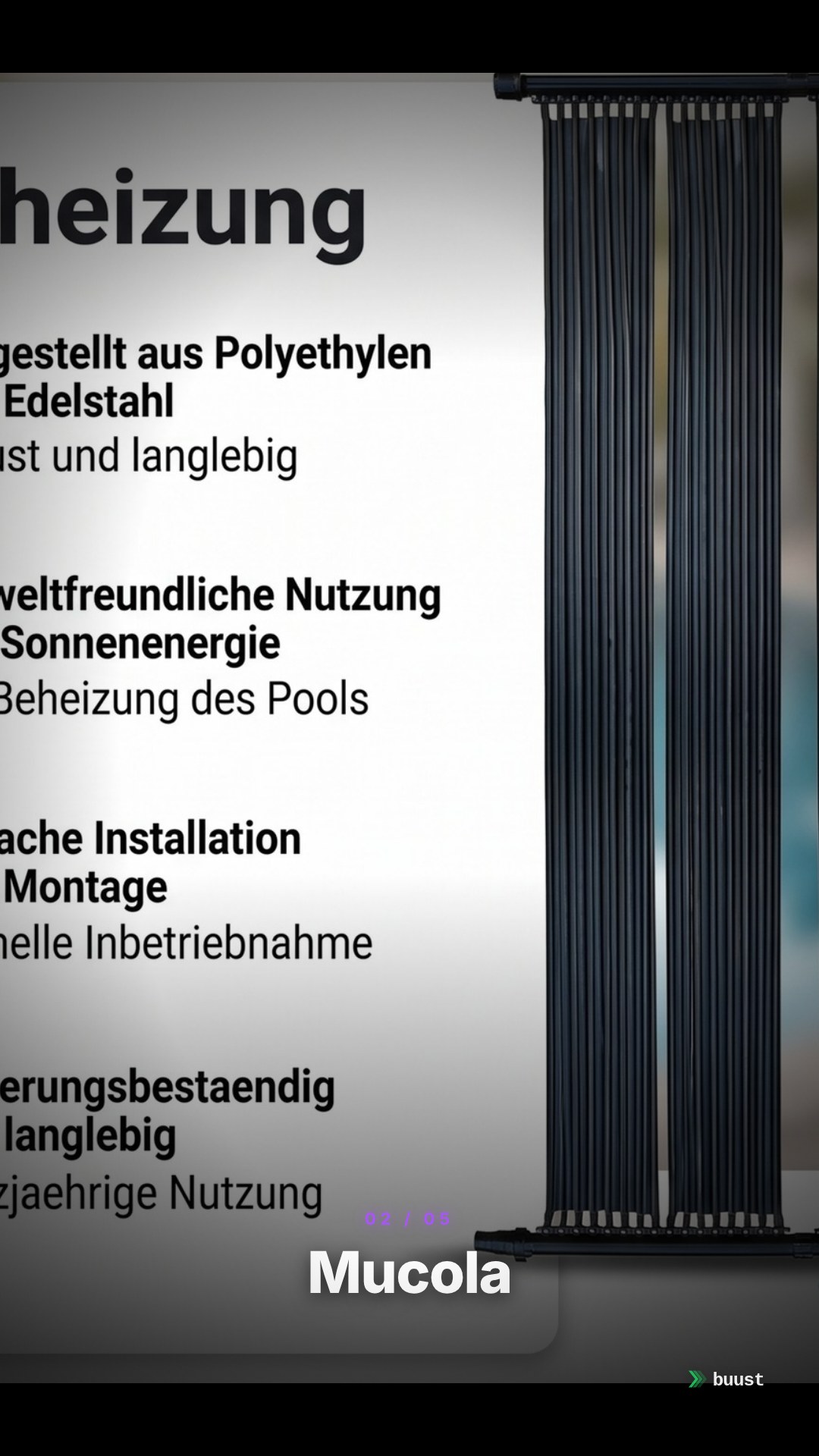 Verkaufsvideo-Beispiel für Aufstellpools