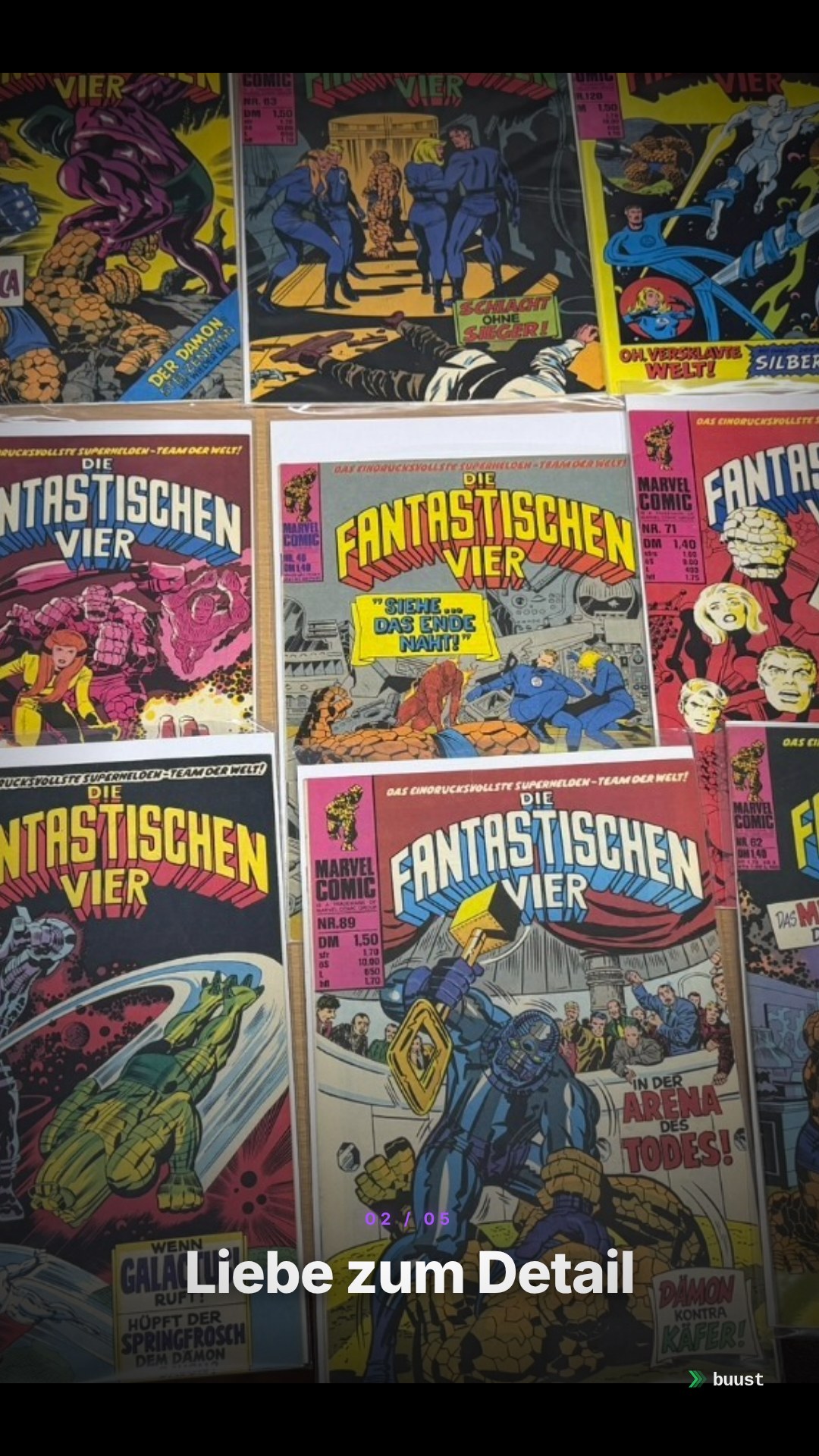 Verkaufsvideo-Beispiel für Comic-Hefte