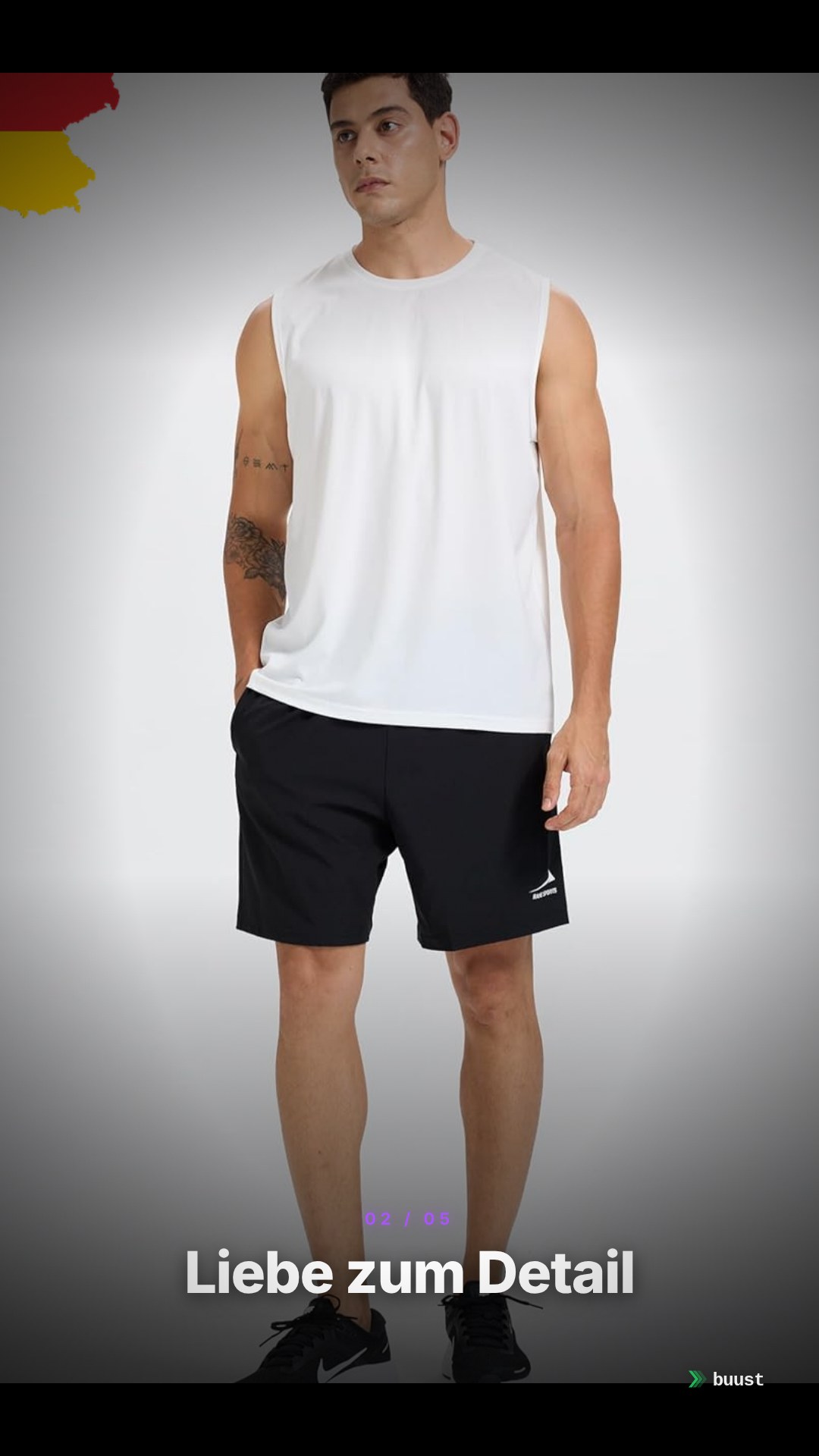 Verkaufsvideo-Beispiel für Sportshorts Herren