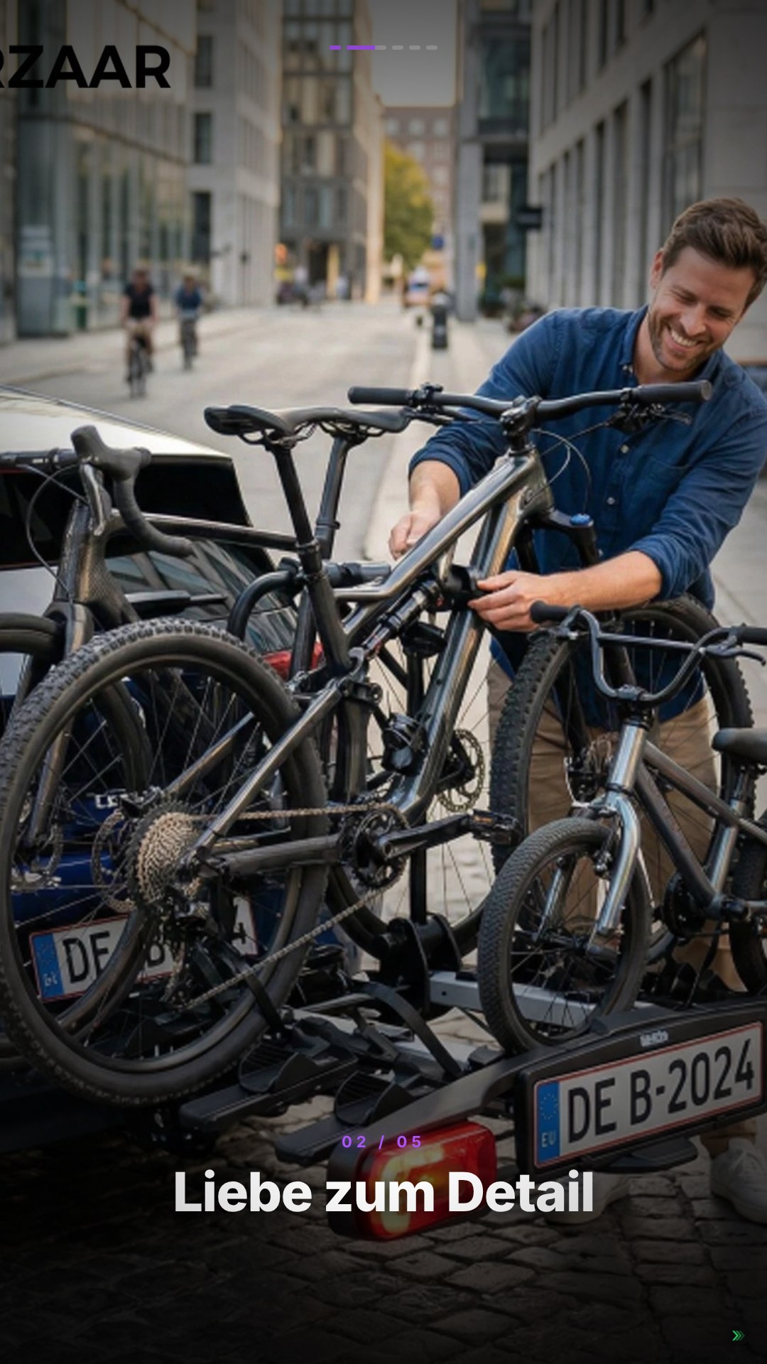 Verkaufsvideo-Beispiel für Fahrradträger Anhängerkupplung