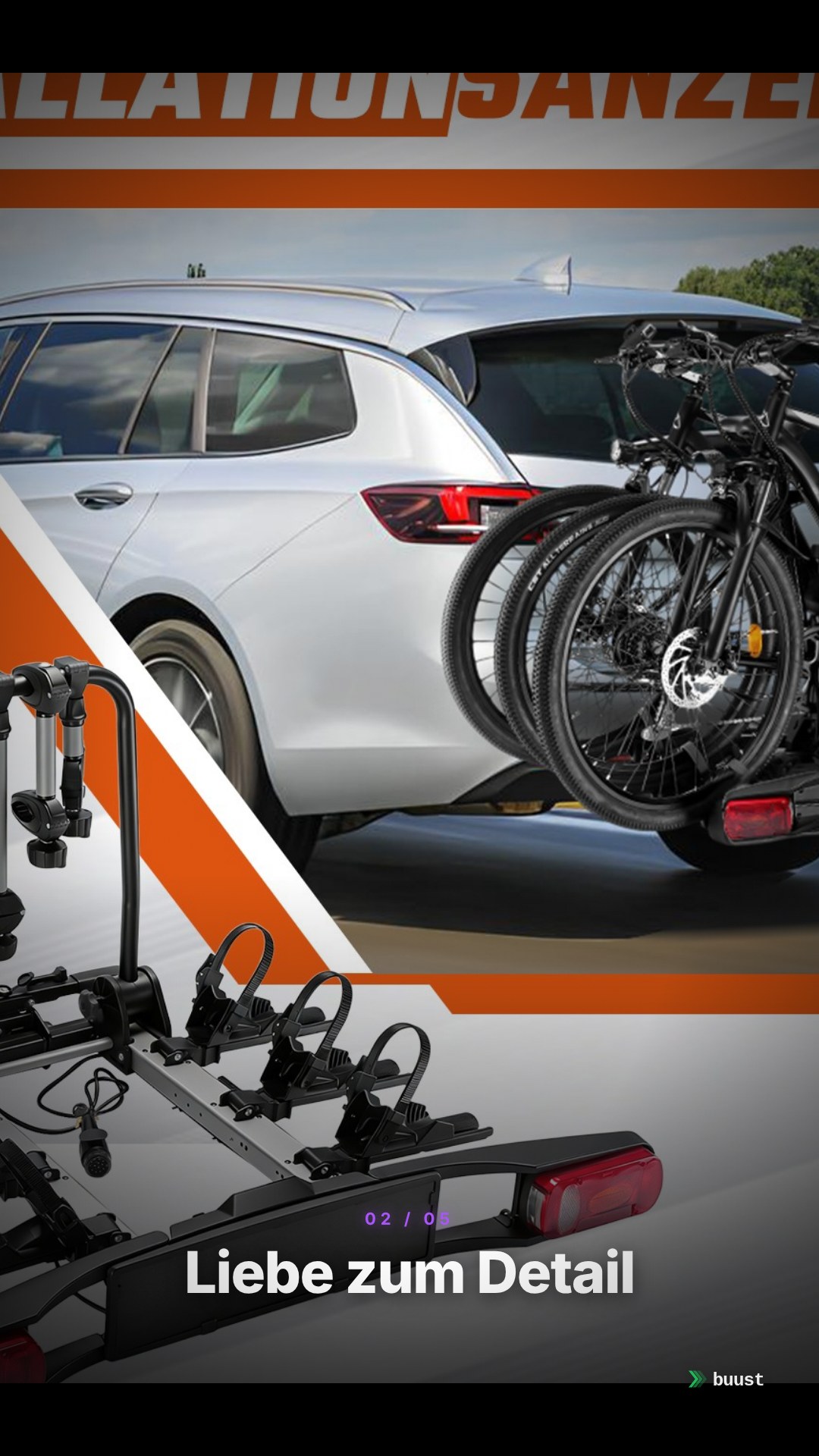 Verkaufsvideo-Beispiel für Fahrradträger