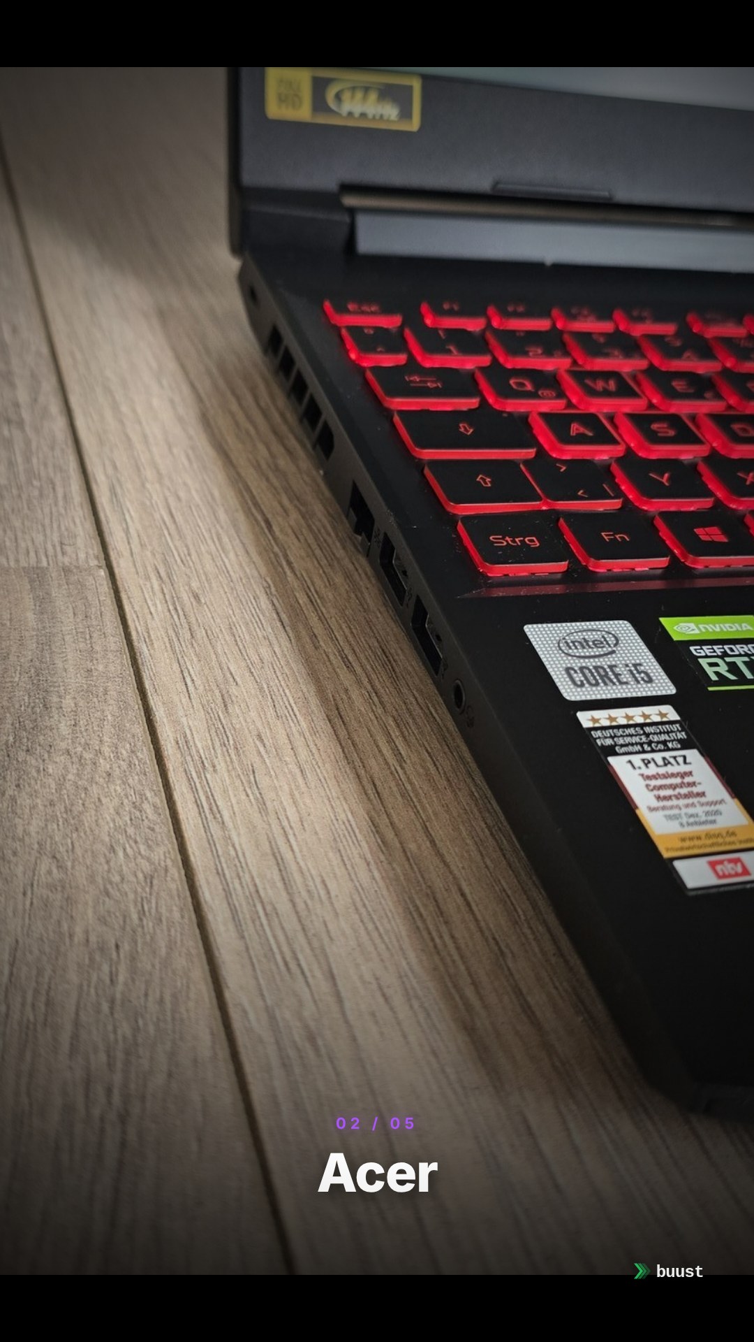 Verkaufsvideo-Beispiel für Gaming-Laptops