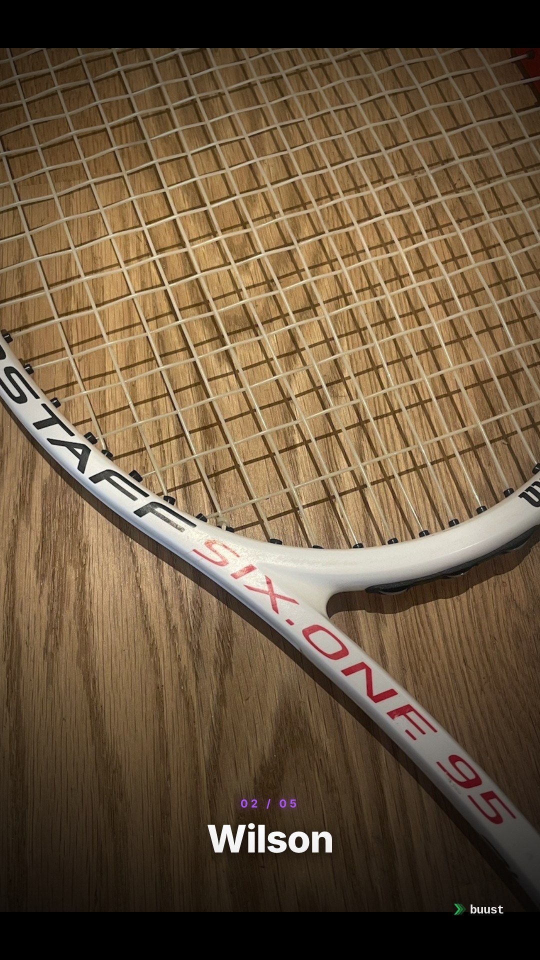 Verkaufsvideo-Beispiel für Tennisschläger
